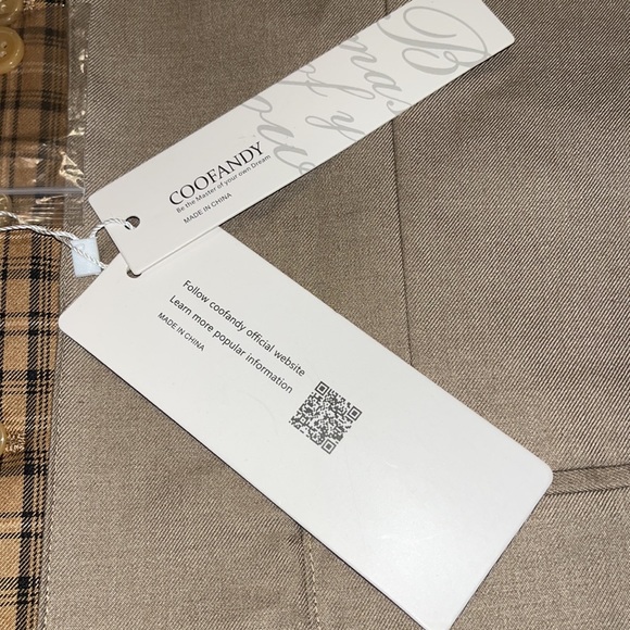 Coofandy Layered Plaid Dress Suit Vest Mens Size Medium Womens large - Picture 4 of 12